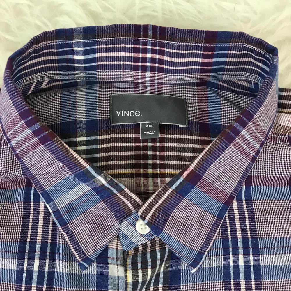 Vince cotton linen plaid shirt - Picture 4 of 6